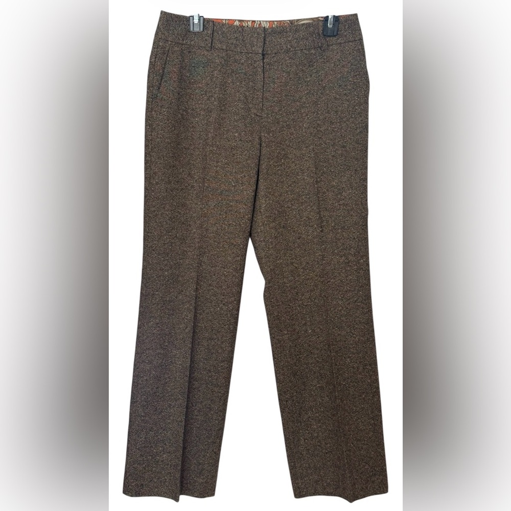 Talbots Petites Southampton Wool/Silk Blend Relaxed Straight leg Pants sz8P